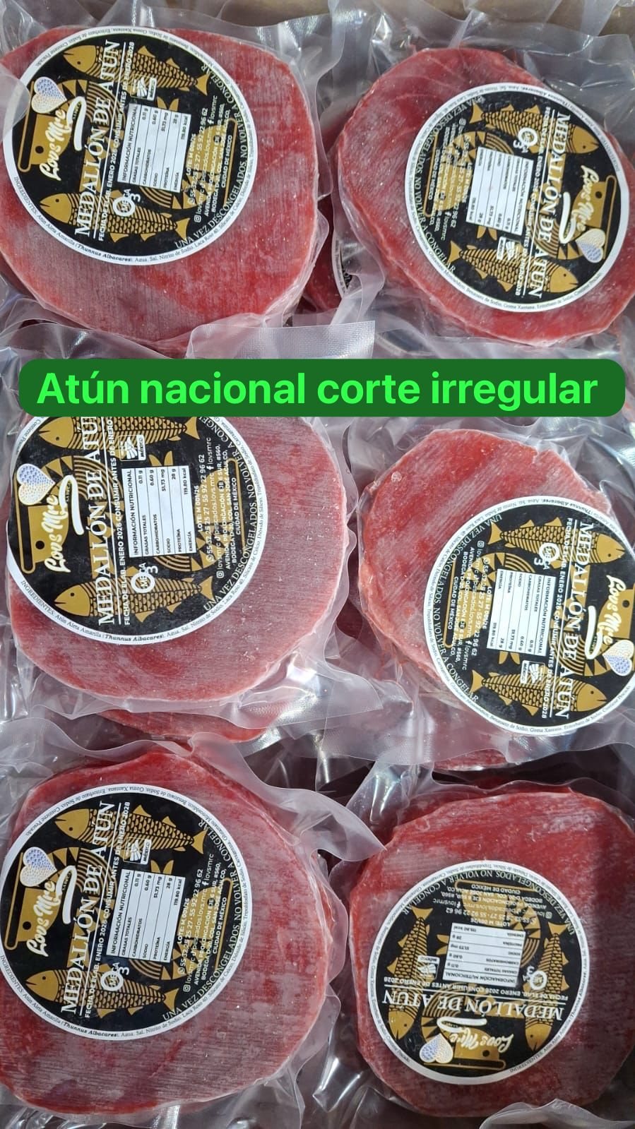 Atún nacional corte irregular